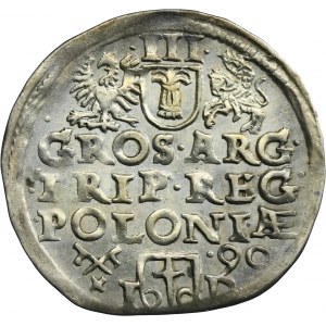 Sigismund III Vasa, 3 Grochen Posen 1590 ID