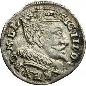 Sigismund III Vasa, 3 Groschen Vilnius 1594 - stars on sides III