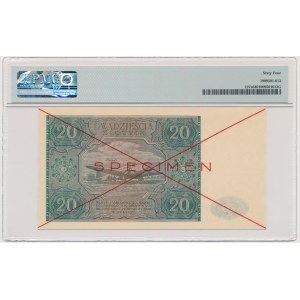20 złotych 1946 - SPECIMEN - A - PMG 64