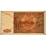 1.000 złotych 1946 - SPECIMEN - B 8900000/1234567 - PMG 64