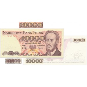 100 zlotys 1988 REDUCED to 10,000 zlotys 1988