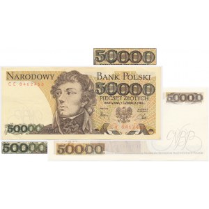 500 złotych 1982 PRZERÓBKA na 50.000 zł 1982