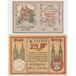 Brzeg, Ziębice, 25 pfennig 1921 (2 pcs.)
