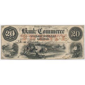 États-Unis d'Amérique, Géorgie - Banque de commerce, 20 dollars 1857