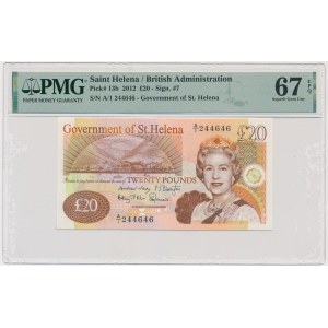 Saint Helena, 20 Pounds 2012 - PMG 67 EPQ