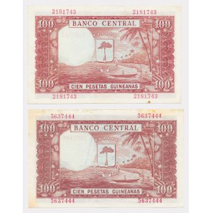 Equatorial Guinea, 100 Pesetas - 1.000 Bipkwele (1969-80) (2 pcs.)
