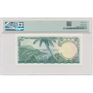 East Caribbean, 5 Dollars (1965) - PMG 64