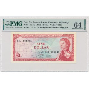 Eastern Carribean States, 1 Dollar (1965) - PMG 64