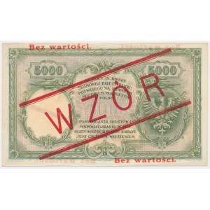 5.000 złotych 1919 - WZÓR - wysoki nadruk