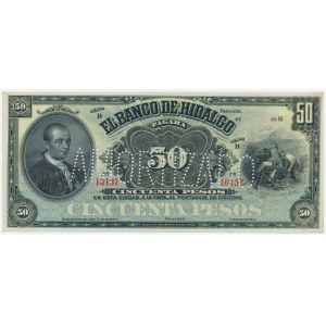 Mexico, El Banco de Hidalgo, 50 Pesos (1902-14) - SPECIMEN