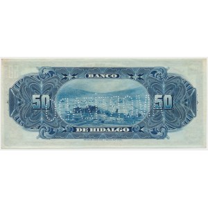 Mexico, El Banco de Hidalgo, 50 Pesos (1902-14) - SPECIMEN