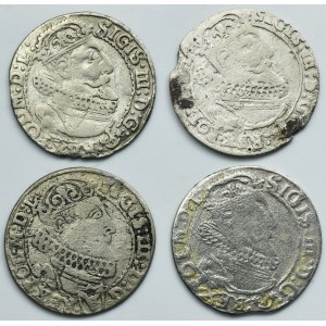 Lot, Sigismund III Vasa, 6 Groschen (4 pcs.)