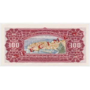Yugoslavia. 100 Dinara 1963 - SPECIMEN