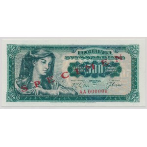 Yugoslavia. 500 Dinara 1963 - SPECIMEN