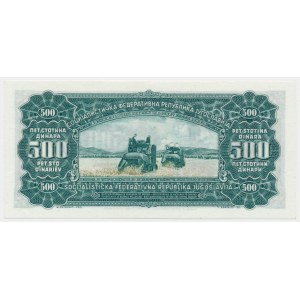 Yugoslavia. 500 Dinara 1963