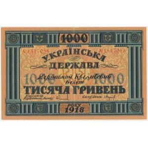 Ukraine, 1.000 Hryvni 1918