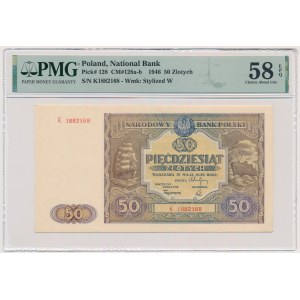 50 złotych 1946 - K - PMG 58 EPQ