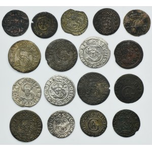Lot, Poland and Riga under Sweden, Schilling (17 pcs.)