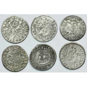 Lot, Austria and Hungary, Leopold I, 3 Kreuzer (6 pcs.)