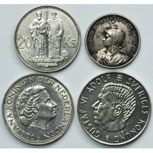 Lot, Czechoslovakia, France, Netherlands and Sweden, Mix of coins and medal (4 pcs.)