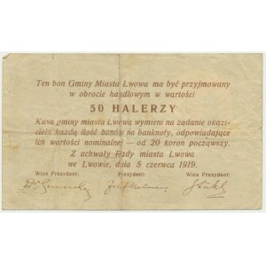 Lwów, 50 halerzy 1919