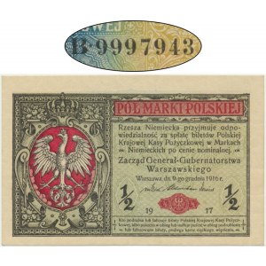 1/2 marki 1916 - Generał - wysoki numer