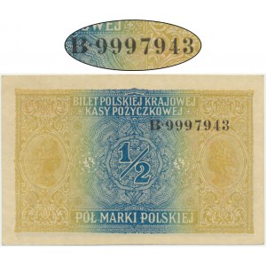 1/2 marki 1916 - Generał - wysoki numer