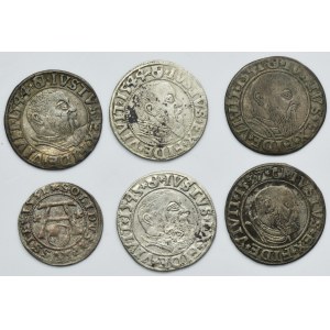 Lot, Duchy of Prussia, Albrecht Hohenzollern, Schilling and Groschen Königsberg (5 pcs.)