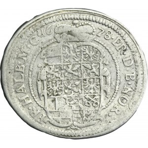Germany, Margraviate of Brandenburg-Ansbach, Johann Friedrich, 1/6 Thaler Schwabach 1678