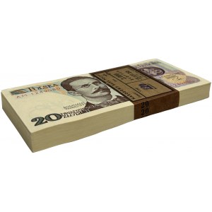 Paczka bankowa 20 złotych 1982 - AM - (100 szt.)
