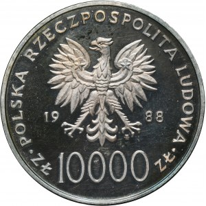 10.000 złotych 1988 Jan Paweł II - Krzyż - oksydowana