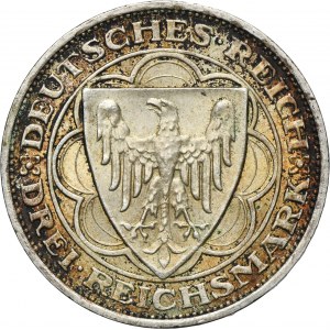 Germany, Weimar Republic, 3 Mark Berlin 1927 A - Bremerhaven