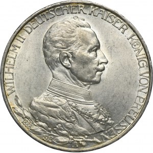 Germany, Kingdom of Prussia, Wilhelm II, 3 Mark Berlin 1913 A