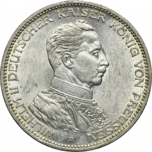 Germany, Kingdom of Prussia, Wilhelm II, 3 Mark Berlin 1914 A