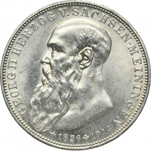 Germany, Duchy of Saxony-Meiningen, Georg II, 3 Mark Munich 1915