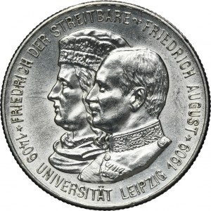 Germany, Saxony, Friedrich August III, 2 Mark Muldenhütten 1909