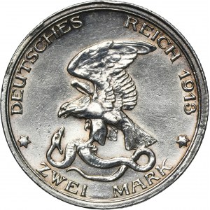 Germany, Kingdom of Prussia, Wilhelm II, 2 Mark Berlin 1913 A