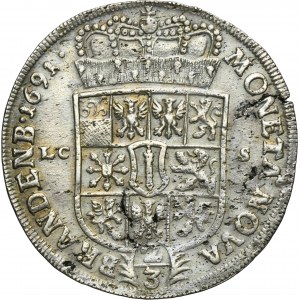 Germany, Brandenburg-Prussia, Friedrich III, 2/3 Thaler (gulden) Berlin 1691 LCS