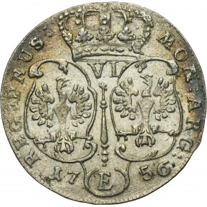 Germany, Kingdom of Prussia, Friedrich II, 6 Groschen Königsberg 1756 E