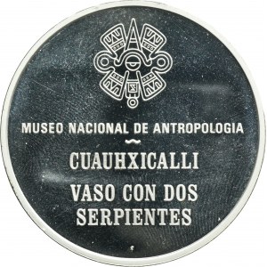 Mexico, Medal of the National Museum of Anthropology - Cuauhxicalli Vaso Con Dos Serpientes