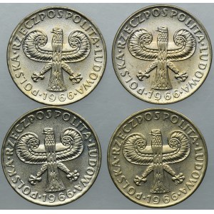 Zestaw, 10 złotych 1966 Mała Kolumna (4 szt.)