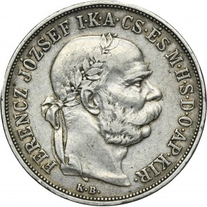 Hungary, Franz Joseph I, 5 Korona Kremnitz 1900 KB