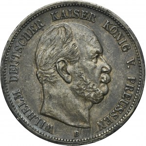 Germany, Kingdom of Prussia, Wilhelm I, 5 Mark Hannover 1876 B