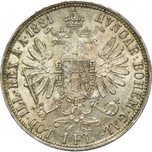 Austria, Franz Joseph I, 1 Florin Wien 1881