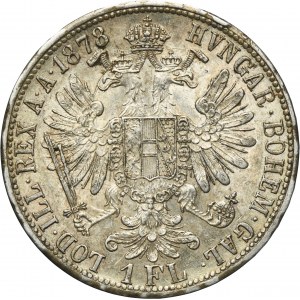 Austria, Franz Joseph I, 1 Florin Wien 1878
