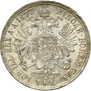 Austria, Franz Joseph I, 1 Florin Wien 1877
