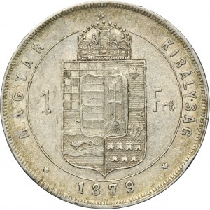 Hungary, Franz Joseph, 1 Forint Kremnitz 1879 KB