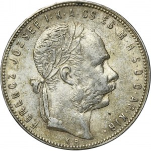 Hungary, Franz Joseph I, 1 Forint Kremnitz 1880 KB