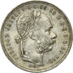 Hungary, Franz Joseph I, 1 Forint Kremnitz 1881 KB