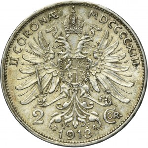 Austria, Franz Joseph I, 2 Corona Wien 1913